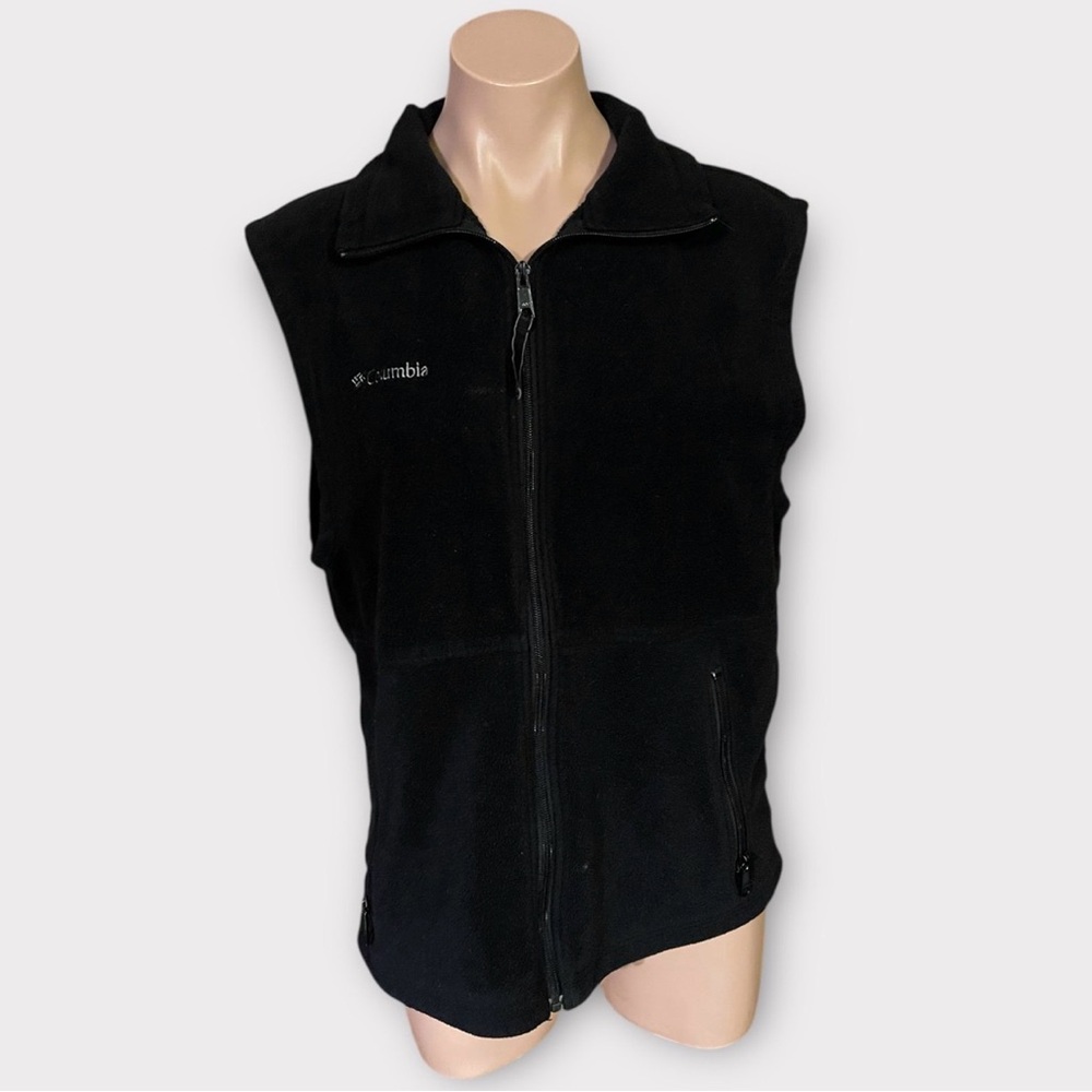 Columbia Men’s Small Steens Mountain Black Fleece Zipper Vest